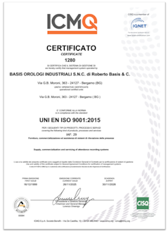 Certificato ISO 9001